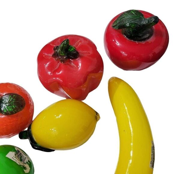 Glass fruit and vegetables Grapes apple pepper banana pear - Picture 2 of 5